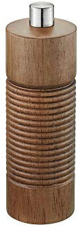 GEFU 34647 Salz- oder Pfeffermühle TEDORO - manuelle Gewürzmühle - unbefüllt - skandinavisches Design - verstellbares Keramikmahlwerk - Höhe 14 cm - braun, klein