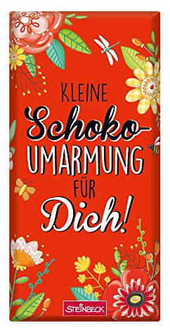 STEINBECK Liebe Geschenk-Schokolade 100g Tafel Schokoumarmung für Dich Lieblingsmensch beste Freundin Aufmerksamkeit