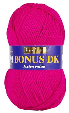 Sirdar Hayfield Bonus DK Doppelstrickgarn, Electric Pink (572), 100 g