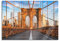 Pixxprint Glasbild, Wandbild aus Echtglas, Leere Brooklyn Bridge in New York City, 60x40 cm, inkl. Aufhängung und Abstandshalter