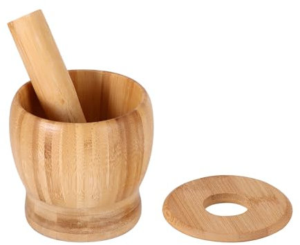 Ensemble mortier et pilon en bois, mortier et pilon pour herbes, ail, épices de noix et ustensiles de cuisine