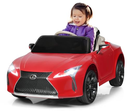 Maxmass Kids Electric Ride On Car, 12V Licensed Lexus Battery Powered Electric Vehicle with Remote Control, Music, USB, Horn, Spring Suspension & Slow Start, Children Car for 3+ Years Old