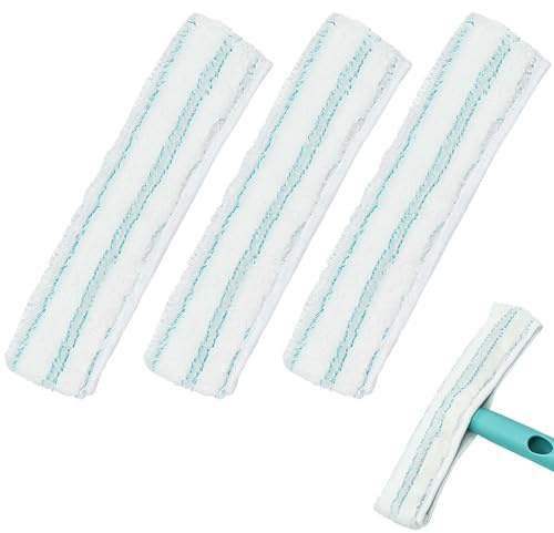 Juego de 3 Fundas de Repuesto para Limpiador de Baño, Recambio Limpiacristales para Window Washer, Aspiradora de Ventanas Funda de Microfibra de Repuesto Accesorios, Paños de Limpieza de Microfibra