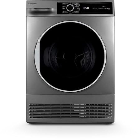 Montpellier MTDC8SDS 8Kg Condenser Sensor Dry Tumble Dryer - B Rated - Silver, H84.5 x W59.6 x D56.3(cm)