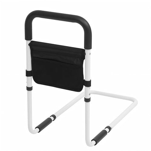 Homullel Bed Assist Rail for Elderly Adults, Safety Bed Guard Handrail for Seniors, Bedside Fall Prevention Bar, Height Adjustable (Standard)