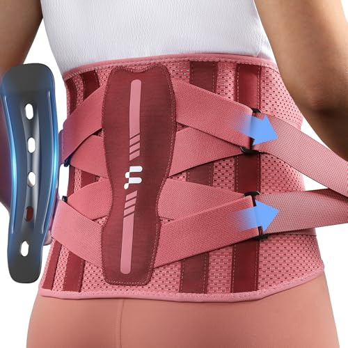 Fitomo Faja Lumbar para Hombre y Mujer con Varillas de Carbono - Soporte Lumbar Ergonómico para Alivio de Dolor de Espalda, Ciática, Hernia Discal - Ideal para Postura, Trabajo y Levantar Peso
