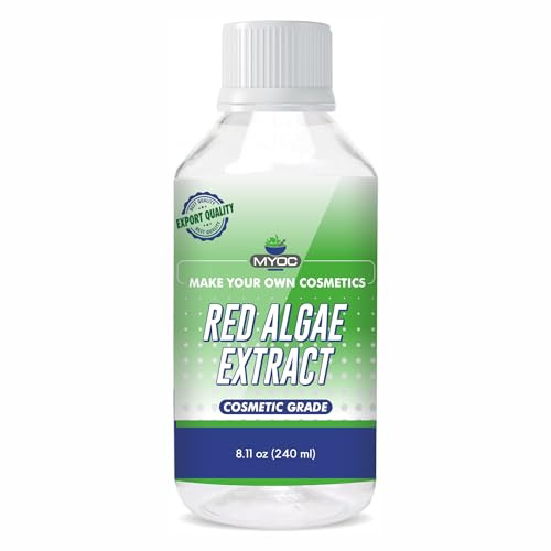 Myoc Extrait d'algue rouge – Liquide de qualité cosmétique | Ingrédients dérivés de la marine pour soins de la peau, soins capillaires et cosmétiques DIY | 240 ml / 8,11 Fl Oz