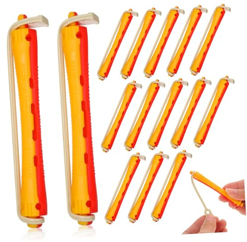 WEKADRIN Bigodini con Elastico per Permanente Chioma Naturali, Set da 24 Pezzi, Bigodini a Spirale per Styling Fai da Te e Saloni, Strumenti per Ricci Resistenti, Adatti a Donna, Uomo