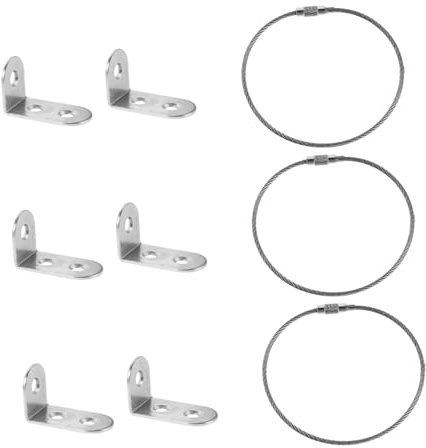 ORFOFE 3 Juegos Dispositivo Anticaída Para Muebles Infantiles Gabinete Antivuelco Dispositivo Antivuelco Para Muebles a Prueba De Bebes Silver