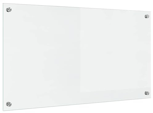 vidaXL Küchenrückwand Transparent 90 x 50 cm Gehärtetes Glas, Moderner, Stabiler Küchenoberflächen-Style: Hitzebeständige Glasrückwand für Coole Upgrades und modernen Flair