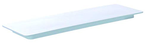 Kuchenplatte Melamin weiß, rechteckig, Maße:40x15 cm