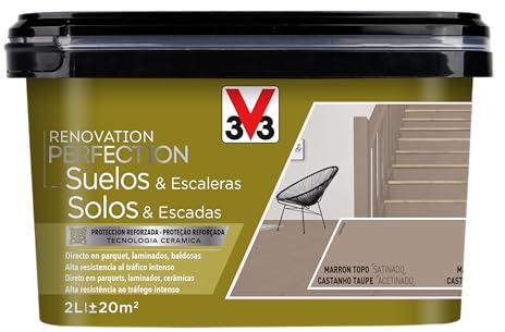 V33 Esmalte Renovation Perfection Suelos Marrón Topo Satinado 2L