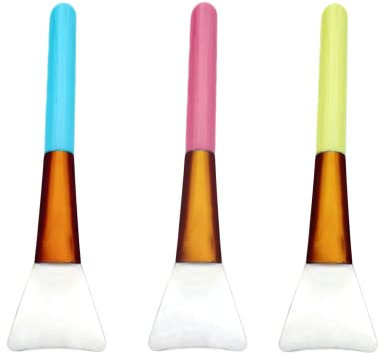 3 PCS Gesichtsmaske Pinsel, Silikon Gesichtsmaskenpinsel, Haarloser Gesichtsmaskenapplikator Pinsel, für Gesichtsmasken, Augenmasken, Serum, Hautpflege, DIY