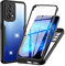 WeiCase Coque pour Oppo A74 4G (Pas pour A74 5G), Transparent Housse avec Protection écran, 360 Degrés Double Protection Antichoc Coque Silicone Intégrale Etui pour Oppo A74 4G, Noir
