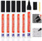 DONQL 6Pcs Tile Pen Black Grout Pen for Tiles Bathroom with Replacement Nib Tips Anti-Grout black Tile Pen Marker for Restoring Tile Grout Wall Floor Bathroom Kitchen and Floor Tiles (Black)