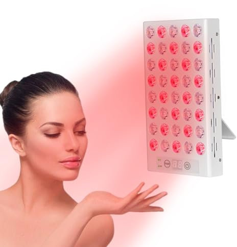 Rotlicht-Therapiegerät,CEIEVER Red Light Therapy 660nm ＆850nm Rotlicht Infrarotlampe mit Timer Rotlichtlampe 40X5W LEDs Rotlichtlampe für Gesicht,Schulter,Rücken,Erhaltung Vitalität Haut