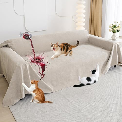 Loiion Cat Scratch Proof Furniture Protector Waterproof Sofa Cover 118x71