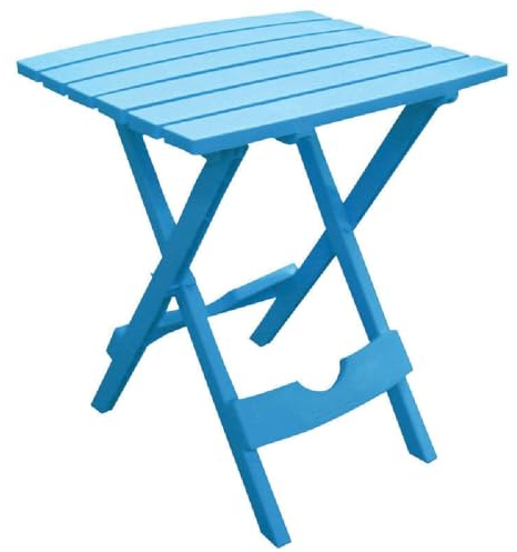 Quik Fold Patio Side Table, Resin, Pool Blue 8510-21-3734
