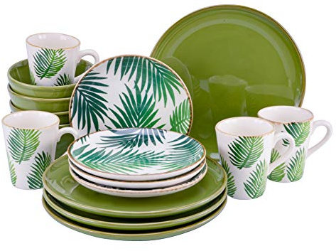 CreaTable, 22890, série IBIZA, set de vaisselle, service combiné 16 pièces