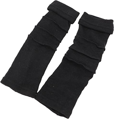 GURU SHOP Beinstulpen, Feinstrick Stulpen mit Overlock - Schwarz, Herren/Damen, Baumwolle