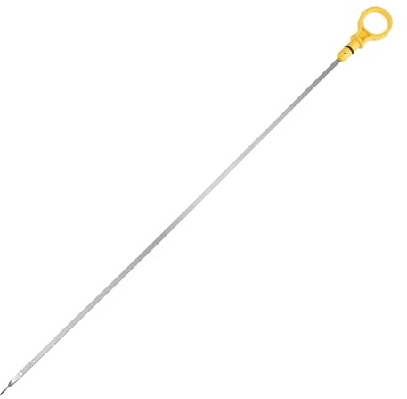 X AUTOHAUX Car Engine Oil Dipstick for Ford F-150 2012-2014 Oil Level Dipstick Oil Trans Level Dip BR3Z6750A Plastic Stainless Steel Silver Tone Yellow, 20.47''