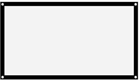 Projection Screens 40 in to 100in, Movie Projector Screen 16:9 4K HD Rear Front Movie Screen, Wrinkle-Free Design, Widescreen for Movie Home Theater Cinema Office Video Game (60 Inches)