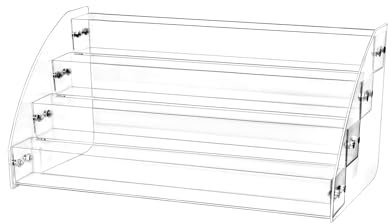 QWORK® 4-Tier Nail Polish Holder Organizer - Clear Acrylic Rack, Holds 40 Bottles