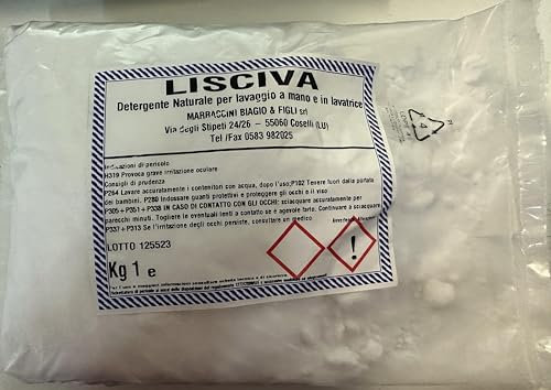 LISCIVA- 2 KG DETERGENTE NATURALE PER LAVAGGIO A MANO E IN LAVATRICE.