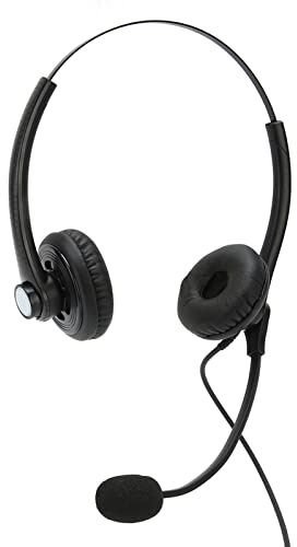 Yanmis Hörlurar med mikrofon, telefonheadset med brusreducerande mikrofon, bekväma hörlurar i örat med roterande mikrofon, professionella trådbundna hörlurar för