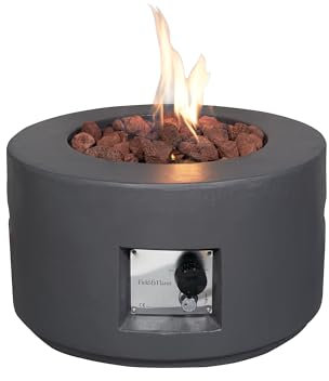 Field & Flame Canna Gas Fire Pit in Charcoal Grey
