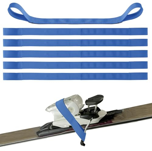 lasuroa 6uds Correas Retención Freno Esquí, Bandas Retención Freno Fijación Nailon Duraderas Bandas Retención Freno Snowboard Fáciles Instalar y Desmontar Accesorios Deportes Aire Libre(Azul)