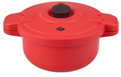 Autocuiseur micro-ondes 2,3L en silicone – Cuiseur vapeur pour riz, légumes, pâtes – Cocotte express 27,5x14cm sans BPA, compatible lave-vaisselle – Accessoire cuisine rapide