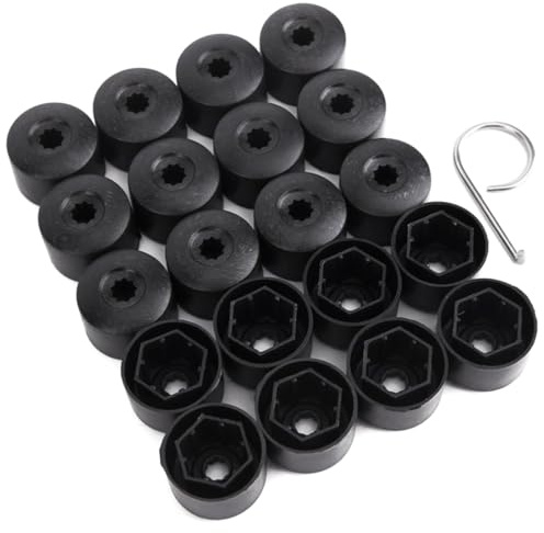 20 Piezas Tapones Tornillos Ruedas Coche 17mm, Tapa de Tornillo de Rueda, Tapa de Tornillo de Rueda de Coche, Tapa de Tornillo Antirrobo, Compatible con VW Golf Passat Beetle Compatible