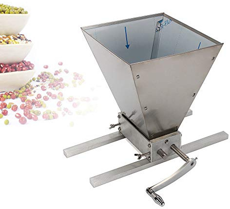 Shiouci 2-rullar maltkvarn korn krossare hög effektivitet 3,6 kg/min justerbar grovhet rostfritt stål perfekt för hembryggning hantverk ölutrustning