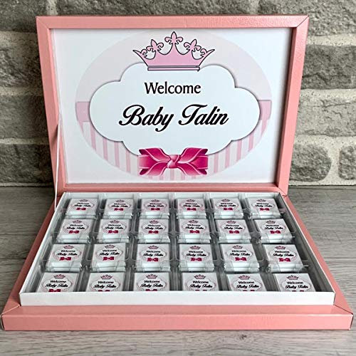 Personalisierte Schokolade,Nişan, Damat, Bebek, Mevlüt, Kiz Isteme Çikolatasi (48 Pralinen)