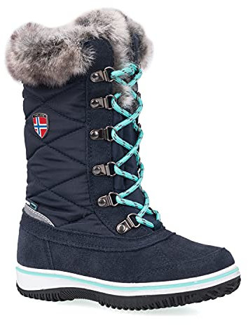 Trollkids Girls Holmenkollen Snow Boots 32, navy/aqua