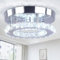Modern Led Ceiling Light Fixture Mini Crystal Chandelier Flush Led Crystal Ceiling Light Finish Chrome Pendant Lamp for Kitchen Hallway Bedroom Dining Rooms Living Room (White Round)
