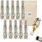 10x Spina BNC maschio con vite placcato oro 18K - senza saldatura - Per cavo coassiale - Connettore video s video SDI CCTV - Adaptout marca francese