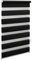 OBdeco Doppelrollo Duo Rollo Klemmfix ohne Bohren B95cm x H150cm(Stoffbreite 91 cm) Schwarz für Fenster lichtdurchlässig und verdunkelnd
