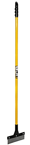 JCB - Professional 200mm / 8 Spring Steel Floor Scraper - Professional Long Handle, Tubular Steel, Heavy Duty Metal Scraper, Soft Grip Handle - Home Improvement - Lifetime Warranty