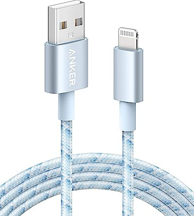Anker USB A to Lightning Cable, MFi-Certified (1-Pack, 6 ft, Blue)