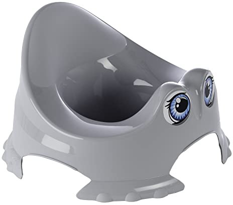 THERMOBABY - Pot rigolo - Hygiène de bébé - À Partir De 18 Mois - Fabriqué en France - Gris Charme