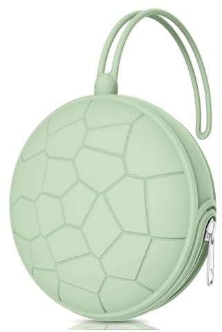 Smlpuame Dummy Holder Case Set,BPA Free Silicone Pacifier Holder Pod,Dummy Storage Box,Portable Soother Pods for Baby Nappy Changing Bag Stroller,Travel,Home,Easy to Clean(Mint)