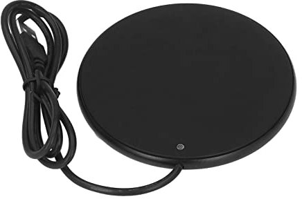 minifinker Chauffe-Tasse, 4,1 Pouces Chauffe-Tasse à café Portable Réglage de la température 5V 2A USB Chauffe-Bougie Smart Power Off Fonction pour Le Bureau pour Les Voyages(Le Noir)