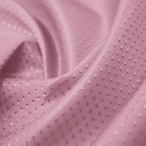 iPEAK Shower Curtains Heavy duty Mould Proof Mold-Resistant Water Repellent Washable Diamond Fabric Bathroom Curtain 180cm x 180cm (Light Pink)