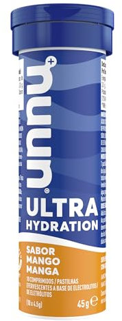 Nuun ULTRA Mango Comprimidos Efervescentes con Electrólitos y Vitamina C, Contribuye a una Óptima Hidratación y Funcionamiento del Sistema Inmune, 1 Tubo con 10 Tabletas Efervescentes