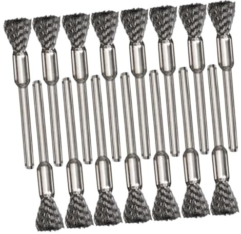 POPETPOP 12 Piezas Cepillo pequeño Limpieza Barbacoa Limpieza de Barbacoa Parrilla al Aire Barbacoa portátil Cepillo de Limpieza Cepillo para Barbacoa Forma de bolígrafo Bola de Acero