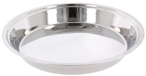 Stainless Steel Parat Indian Dough Kneading Plate Multipurpose Mixing Bowl Flour Atta Parat Dough Mixer Kneader Dish Bowl for Kitchen Baking Cooking Food Prep Supplies (No.17 (Diameter: 38cm))