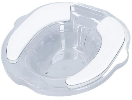 Sitzbadesitz, Breiter Sitz, 2500 Ml, Großes Fassungsvermögen, Sitzbad für die Toilette, Klare Postpartale Pflege für Analfissuren für Frauen (Transparent)