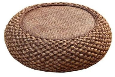 Cuscino rotondo da meditazione fatto a mano per pavimento e finestra, tessuto a mano, tappetino da yoga zen, 60 x 18 cm